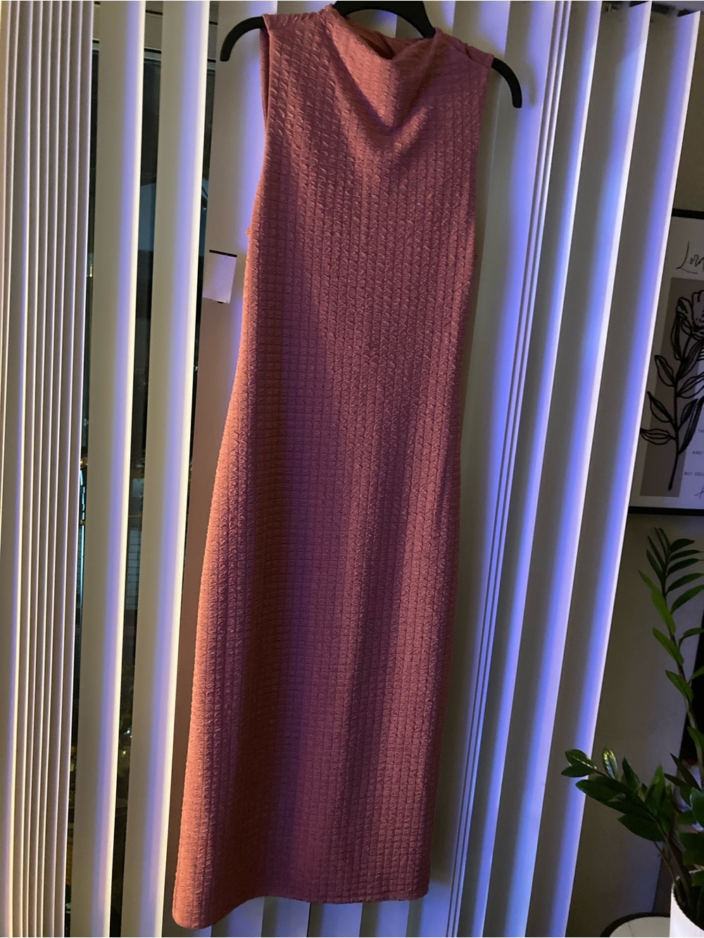 Vici Pink Textured Sleeveless Maxi Dress